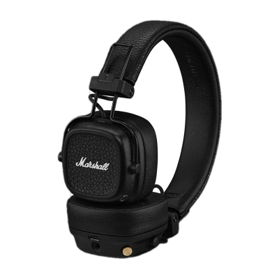 Marshall Major V Wireless On-Ear Headphones, 100 Hours playtime Bluetooth Headset (Black, On the Ear)